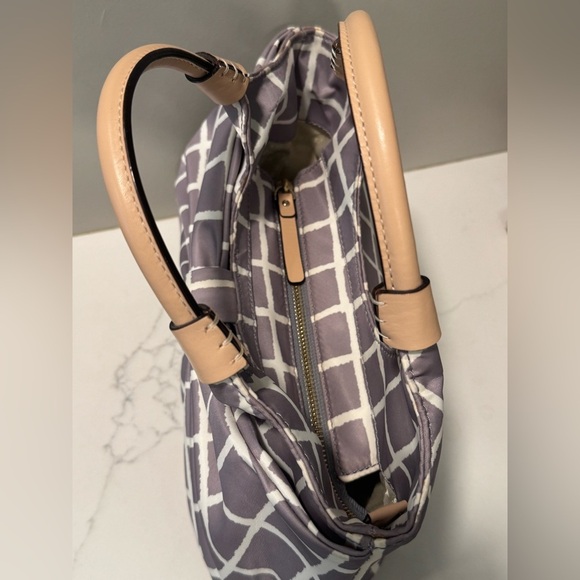 Kate Spade Gray and White Ribbon Nylon Shoulder Bag - Picture 13 of 15